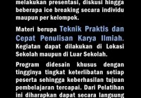 Pelatihan Penulisan Karya Ilmiah