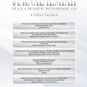 Jurnal Ilmiah Manajemen Pendidikan Vol 1 September 2014